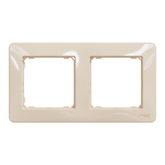 Настенная рамка 2-постовая "Бежевое прикосновение", Sedna Design Schneider Electric SDD312802., Бежевый, Sedna