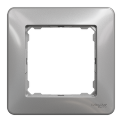 Настенная рамка 1-постовая "Алюминиевая горка", Sedna Design Schneider Electric SDD313801., Алюміній, Sedna