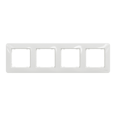 Рамка настінна 4-постова "Біла гірка", Sedna Design Schneider Electric SDD311804., Білий, Sedna