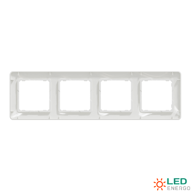 Рамка настінна 4-постова "Біла гірка", Sedna Design Schneider Electric SDD311804., Білий, Sedna