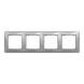 Настінна рамка 4-постова "Алюмінієва мозаїка", Sedna Design Schneider Electric SDD313804., Алюміній, Sedna