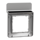 Настенная рамка с подставкой для мобильного "Алюминиевые узоры", Sedna Design Schneider Electric SDD313809., Алюміній, Sedna