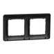 Настінна рамка 2-постова "Чорна хвиля", Sedna Design Schneider Electric SDD314802., Чорний, Sedna